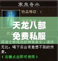 天龙八部免费私服，探索经典游戏的独特魅力