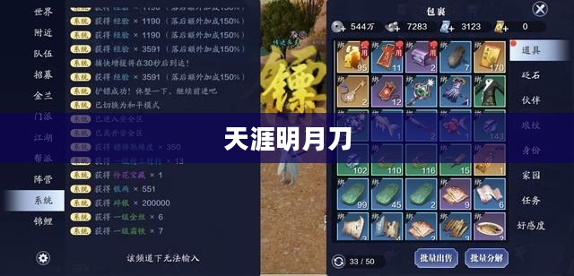 天涯明月刀银两获取攻略详解