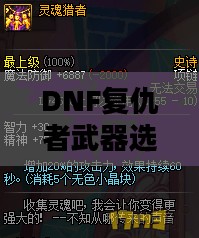 DNF复仇者武器选择指南