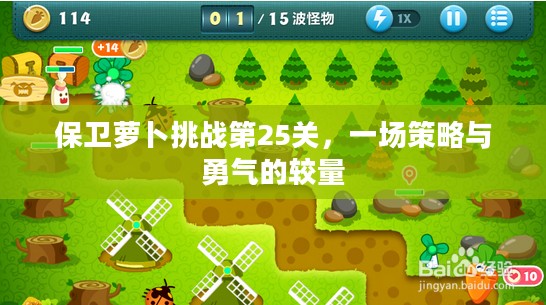 保卫萝卜挑战第25关，一场策略与勇气的较量