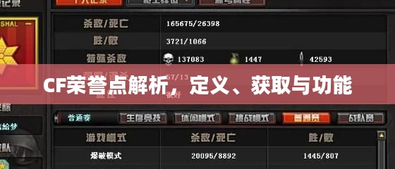 CF荣誉点解析，定义、获取与功能