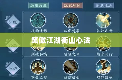 笑傲江湖衡山心法,探索古代武侠心法的奥秘 笑傲江湖衡山心法,探索古代武侠心法的奥秘