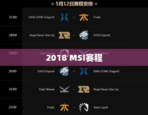 热血沸腾的电竞盛宴,2018 MSI赛程详解 热血沸腾的电竞盛宴,2018 MSI赛程详解