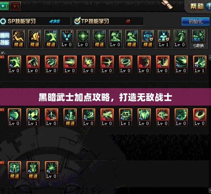 黑暗武士加点攻略,打造无敌战士 黑暗武士加点攻略,打造无敌战士