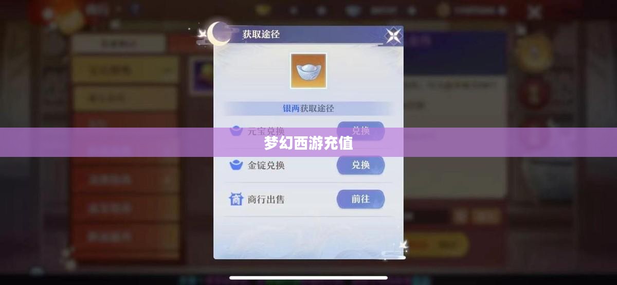 梦幻西游充值,探索虚拟世界的货币之旅 梦幻西游充值,探索虚拟世界的货币之旅