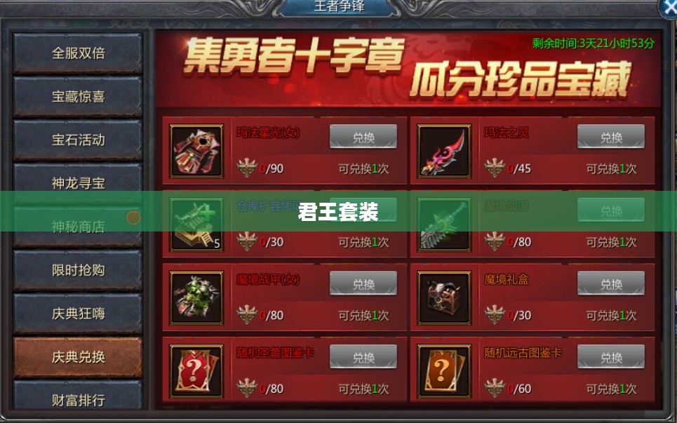 君王套装的荣耀与传奇