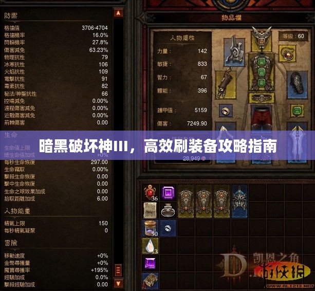 暗黑破坏神III，高效刷装备攻略指南