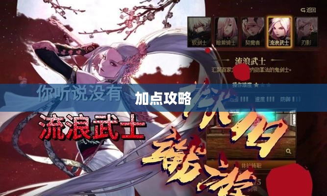 DNF流浪武士加点攻略