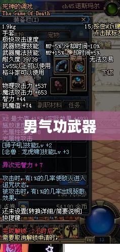 男气功武器，传统与现代的完美结合