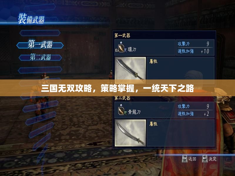 三国无双攻略，策略掌握，一统天下之路