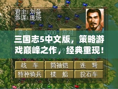 三国志5中文版，策略游戏巅峰之作，经典重现！