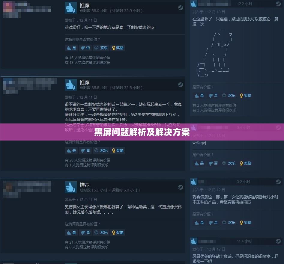 刺客信条3黑屏问题解析及解决方案分享