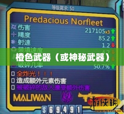 无主之地2橙色武器，神秘力量的标志