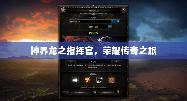 神界龙之指挥官，荣耀传奇之旅