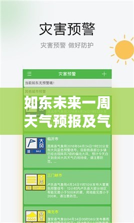 如东未来一周天气预报及气象数据展望 如东未来一周天气预报及气象数据展望