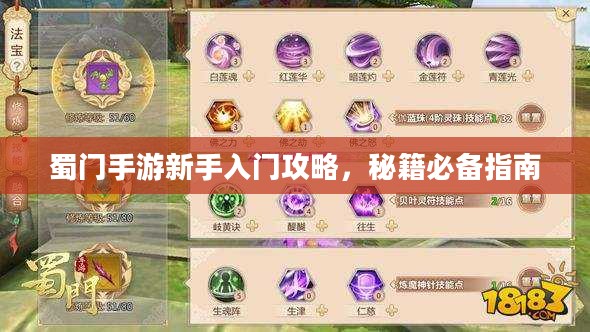 蜀门手游新手入门攻略，秘籍必备指南