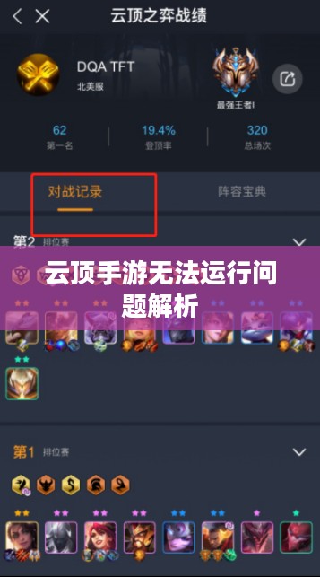 云顶手游无法运行问题解析与解决方案寻找