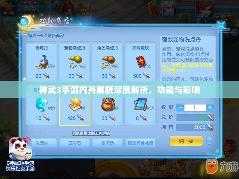 神武3手游内丹解析
神武3手游内丹系统深度解析,功能与影响 神武3手游内丹解析
神武3手游内丹系统深度解析,功能与影响