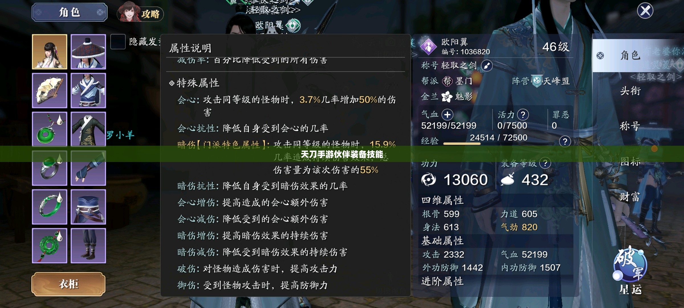 天刀手游伙伴带什么装备技能与策略攻略 天刀手游伙伴带什么装备技能与策略攻略