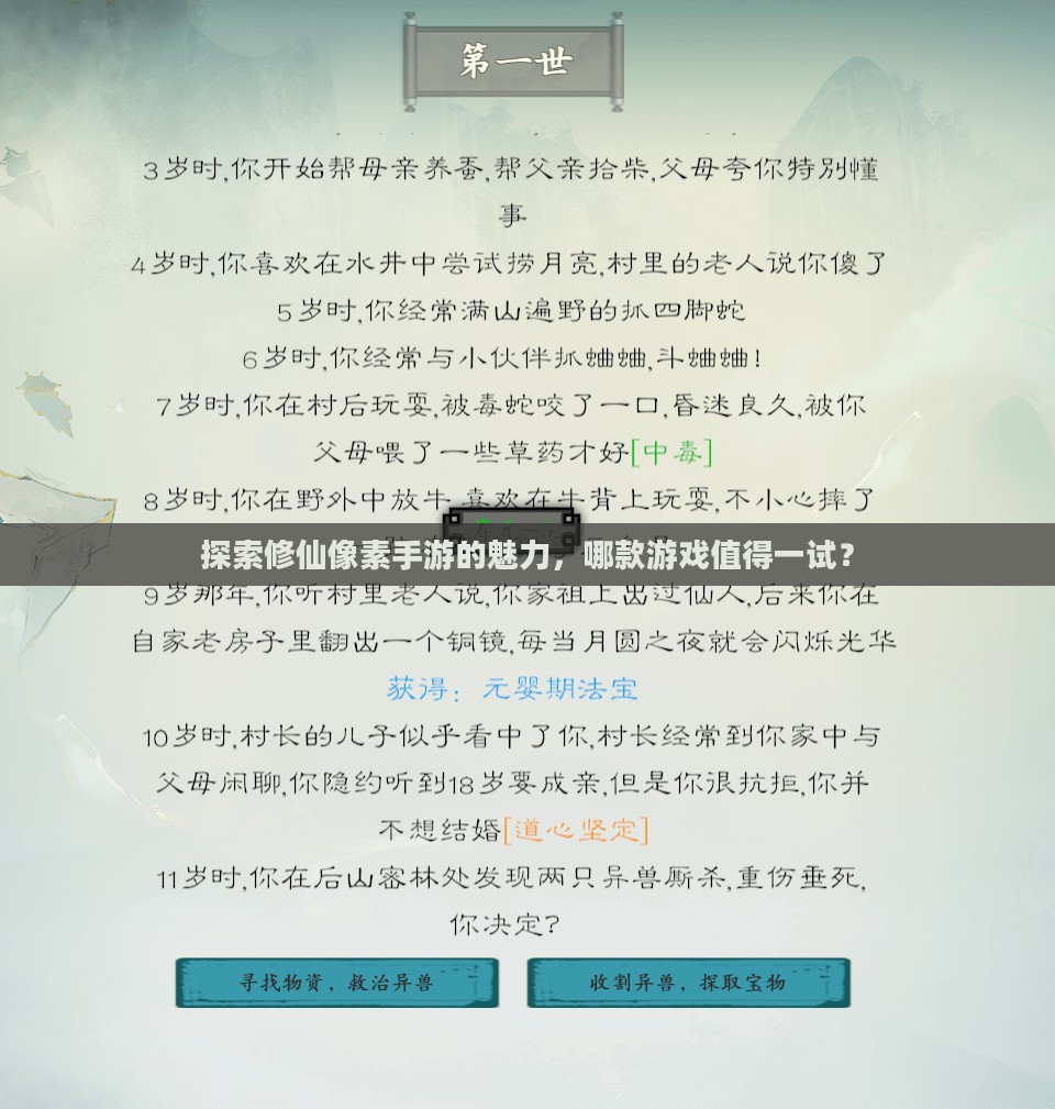 探索修仙像素手游的魅力，哪款游戏值得一试？