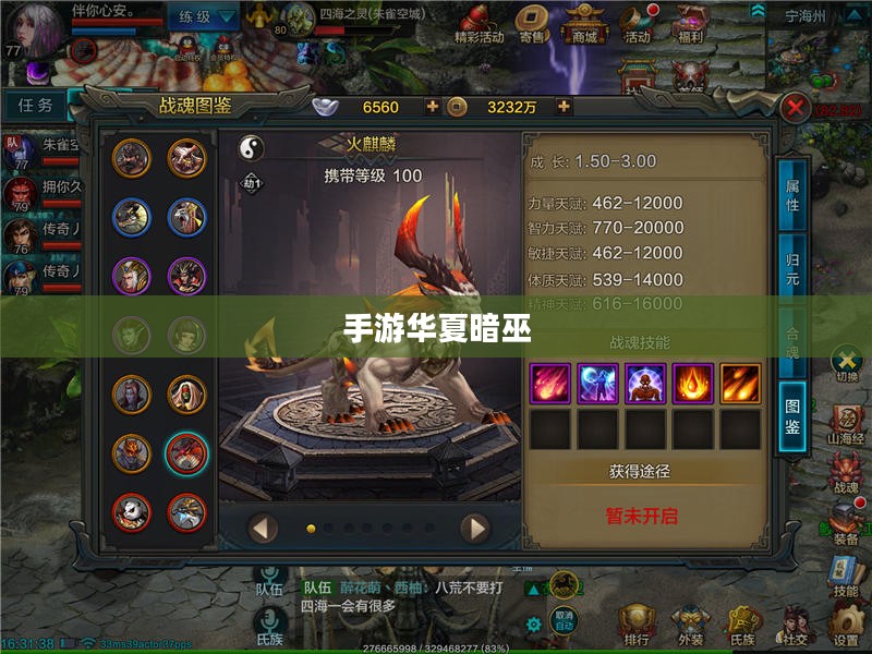 手游华夏暗巫强吗,深度解析暗巫角色在游戏中的实力与特点 手游华夏暗巫强吗,深度解析暗巫角色在游戏中的实力与特点