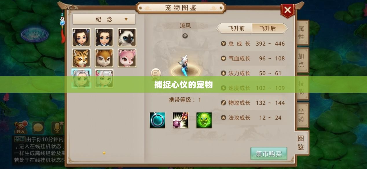 问道手游攻略，如何捕捉心仪的宠物