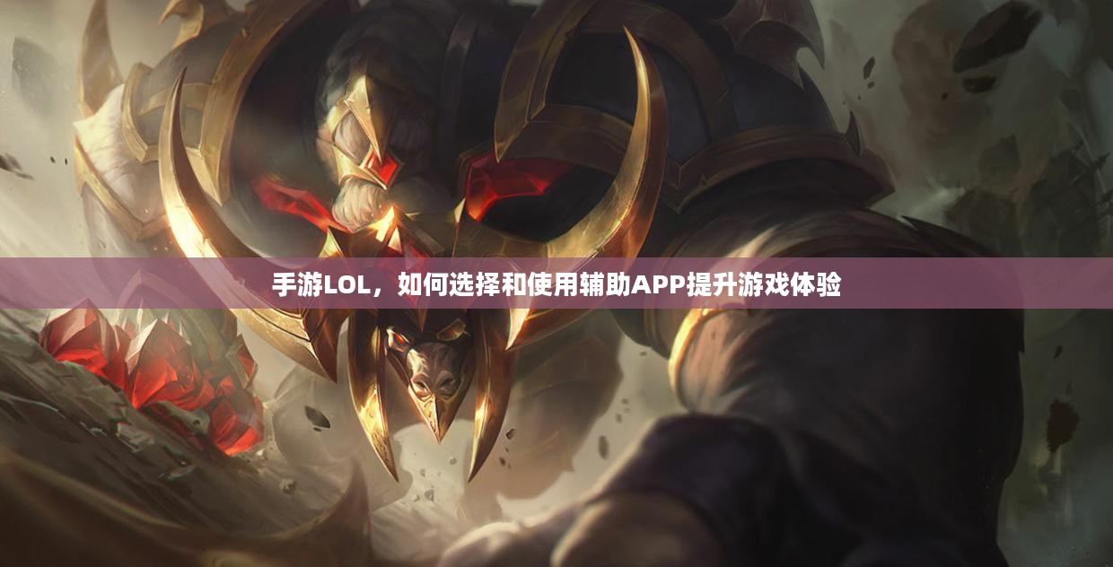 手游LOL，如何选择和使用辅助APP提升游戏体验