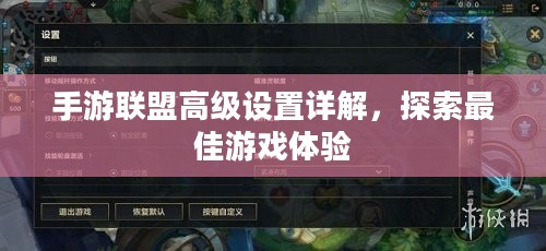 手游联盟高级设置详解,探索最佳游戏体验 手游联盟高级设置详解,探索最佳游戏体验