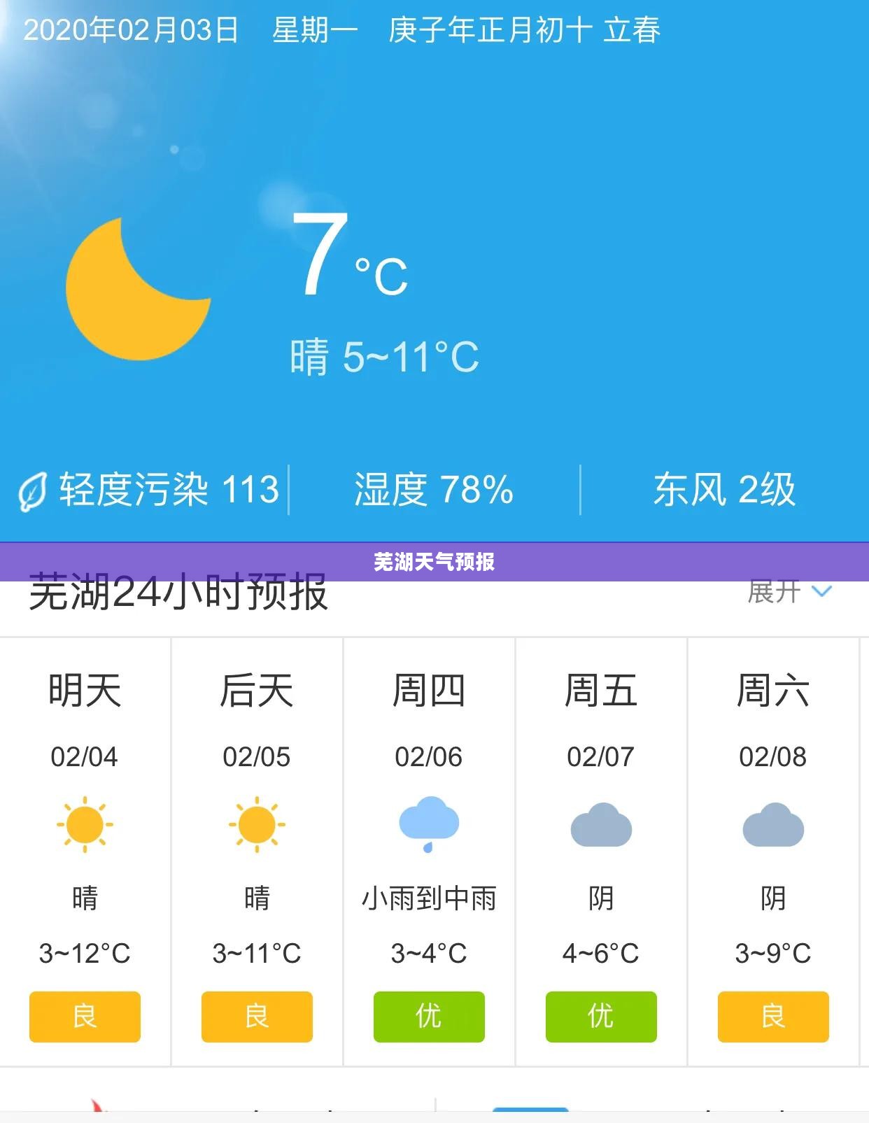 芜湖天气预报，全天候掌握未来天气动态