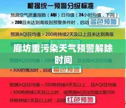 廊坊重污染天气预警解除时间解析及影响