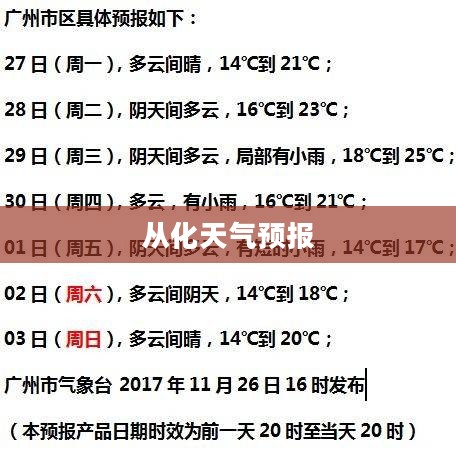 从化未来一周天气预报概览 从化未来一周天气预报概览