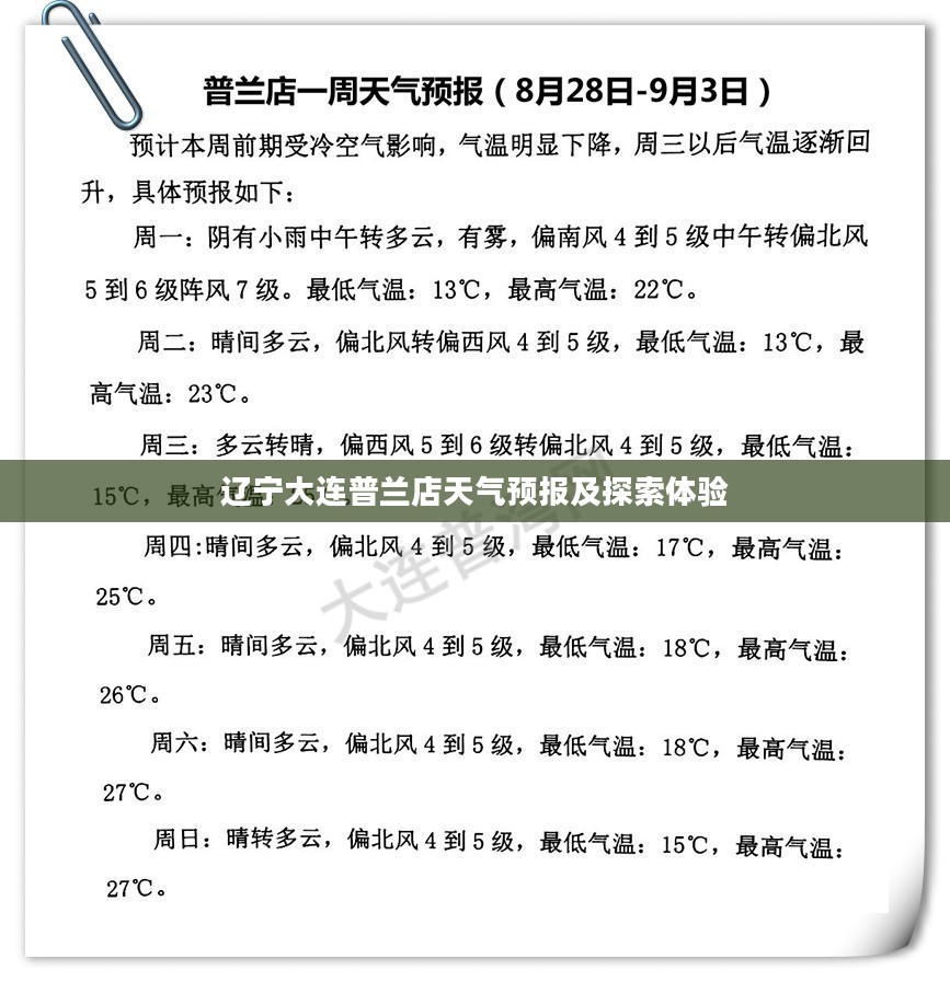 辽宁大连普兰店天气预报及探索体验 辽宁大连普兰店天气预报及探索体验