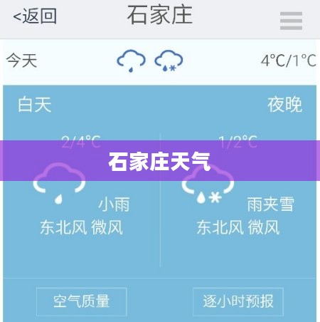 石家庄今日天气24小时全面解析