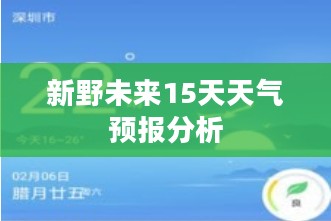 新野未来15天天气预报分析
