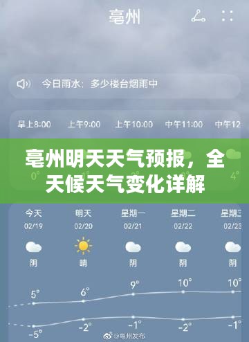 亳州明天天气预报，全天候天气变化详解