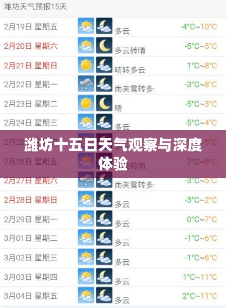 潍坊十五日天气观察与深度体验 潍坊十五日天气观察与深度体验