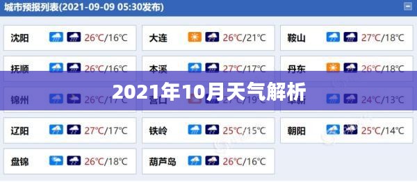 营口2021年10月天气预报全面解析