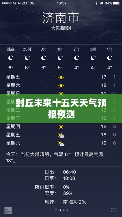封丘未来十五天天气预报预测