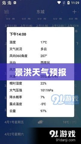 景洪未来15天天气预报查询报告