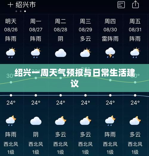 绍兴一周天气预报与日常生活建议