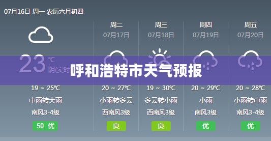 呼和浩特市逐小时天气预报详解