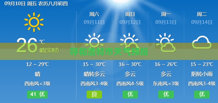 呼和浩特市逐小时天气预报详解