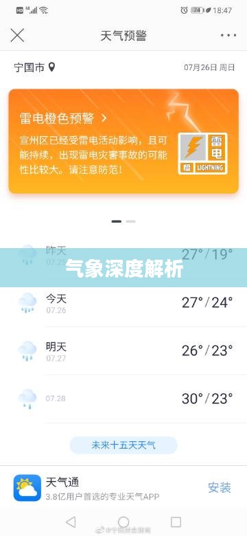 宁国天气预报及气象深度解析 宁国天气预报及气象深度解析