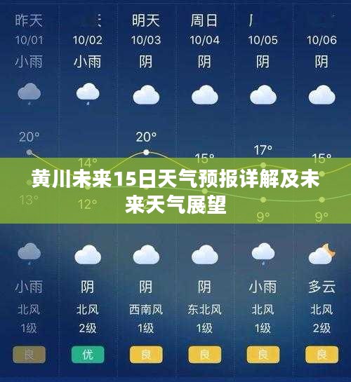 黄川未来15日天气预报详解及未来天气展望