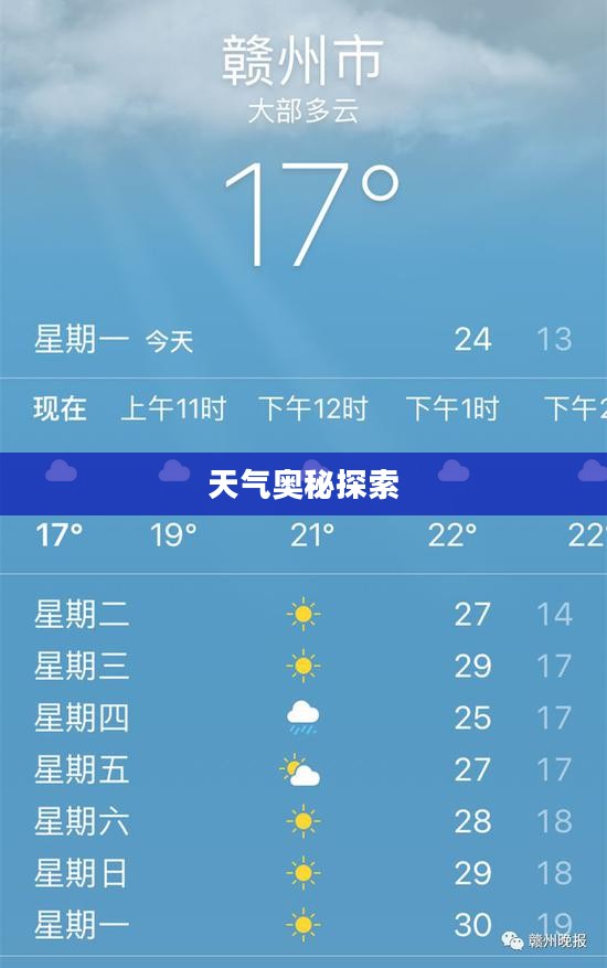 赣州天气预报,解读天气奥秘的探索之旅 赣州天气预报,解读天气奥秘的探索之旅