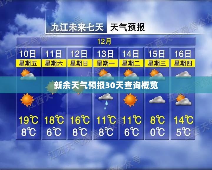 新余天气预报30天查询概览