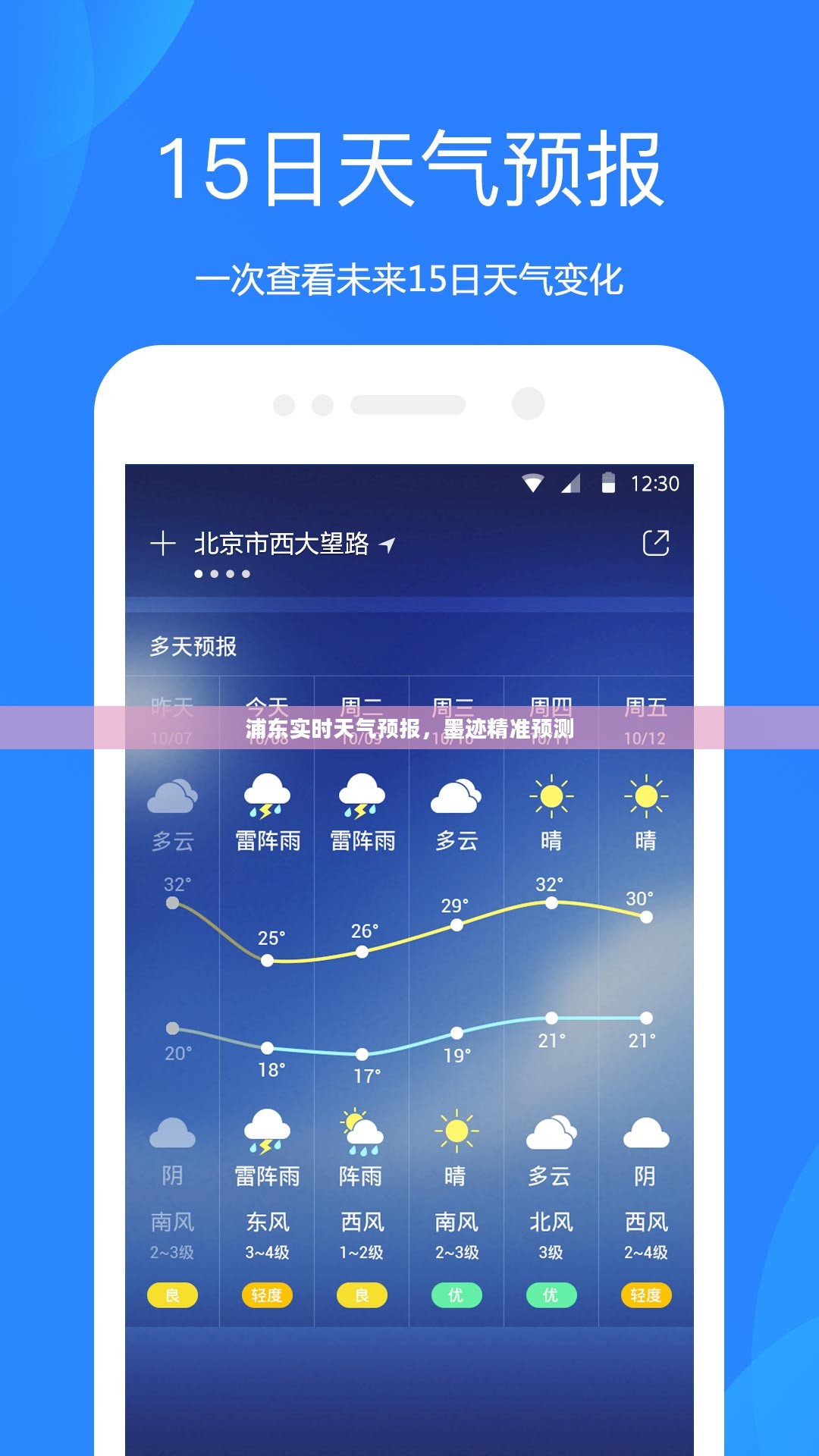 浦东实时天气预报，墨迹精准预测