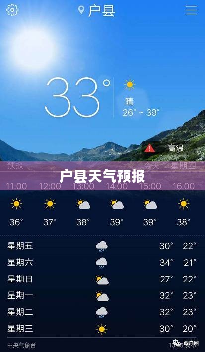 户县天气预报，气象多变，每日关注