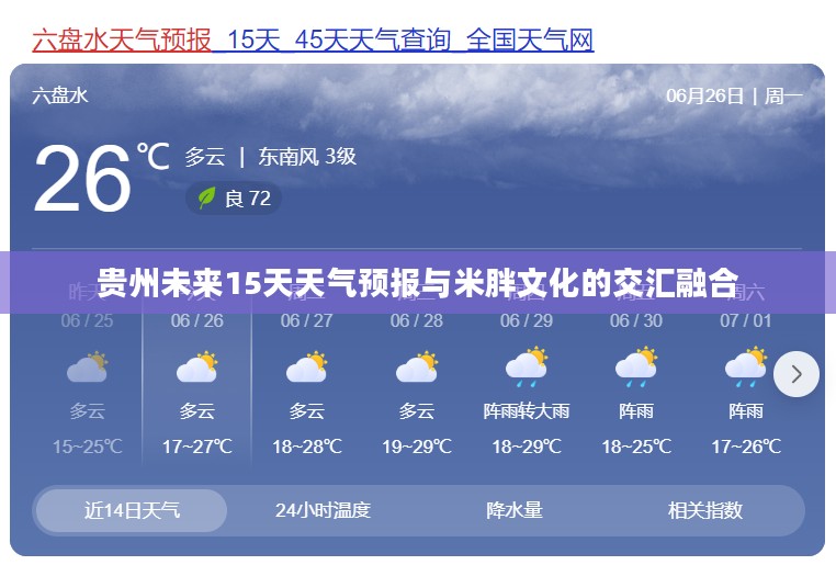 贵州未来15天天气预报与米胖文化的交汇融合