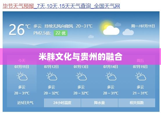 贵州未来15天天气预报与米胖文化的交汇融合 贵州未来15天天气预报与米胖文化的交汇融合